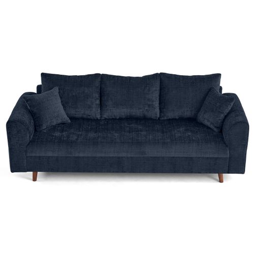 Rune - Canapé Droit 3 Places En Velours Texturé