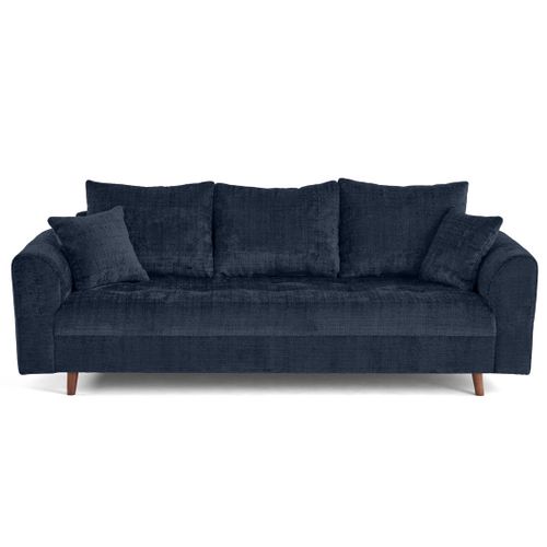 Rune - Canapé Droit 3 Places En Velours Texturé