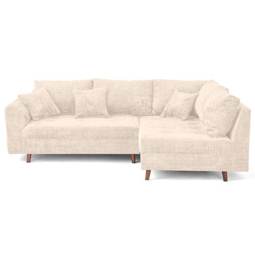 Rune - Canapé D'angle Droit 4 Places En Velours Texturé