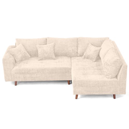 Rune - Canapé D'angle Droit 4 Places En Velours Texturé