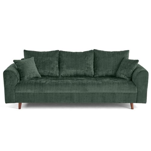 Rune - Canapé Droit 3 Places En Velours Texturé