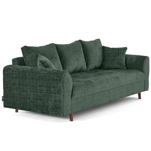 Rune - Canapé Droit 3 Places En Velours Texturé