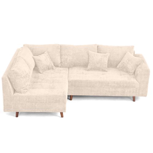 Rune - Canapé D'angle Gauche 4 Places En Velours Texturé