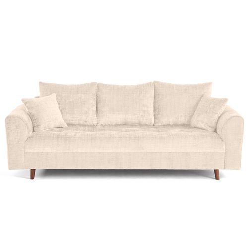 Rune - Canapé Droit 3 Places En Velours Texturé