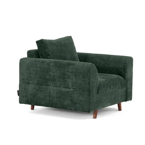Rune - Fauteuil En Velours Texturé Vert
