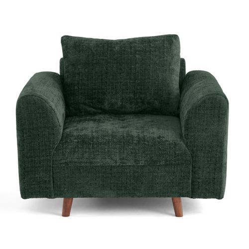 Rune - Fauteuil En Velours Texturé Vert