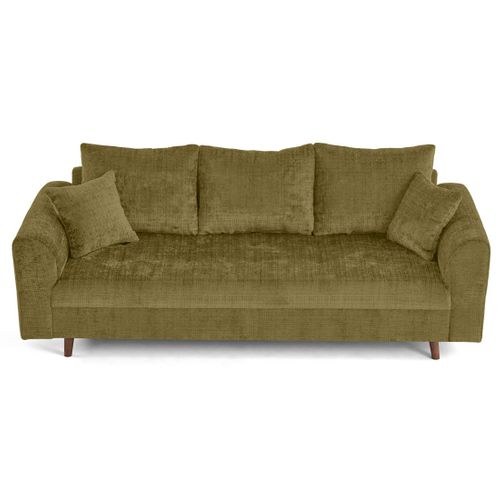 Rune - Canapé Droit 3 Places En Velours Texturé