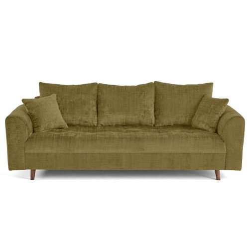 Rune - Canapé Droit 3 Places En Velours Texturé