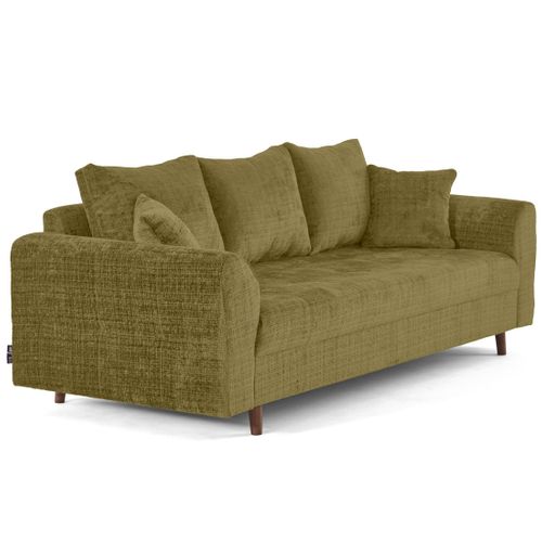 Rune - Canapé Droit 3 Places En Velours Texturé