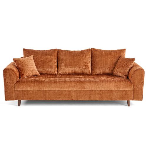 Rune - Canapé Droit 3 Places En Velours Texturé