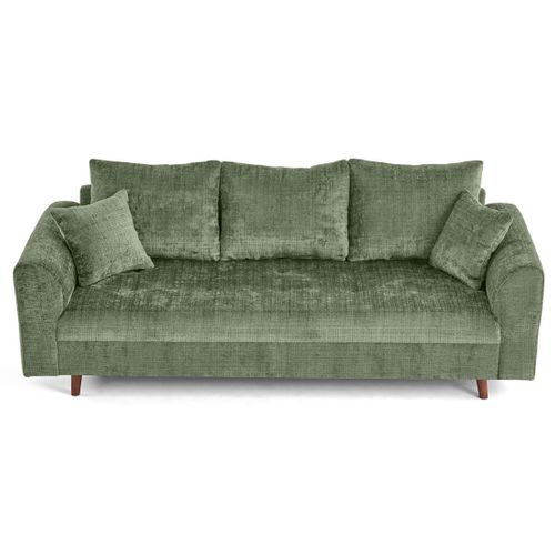 Rune - Canapé Droit 3 Places En Velours Texturé