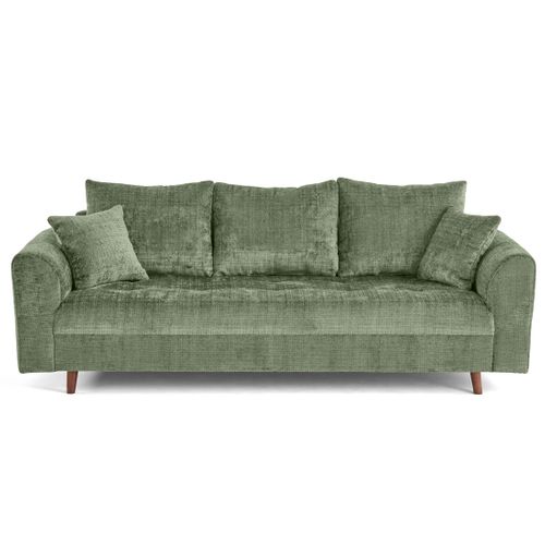 Rune - Canapé Droit 3 Places En Velours Texturé