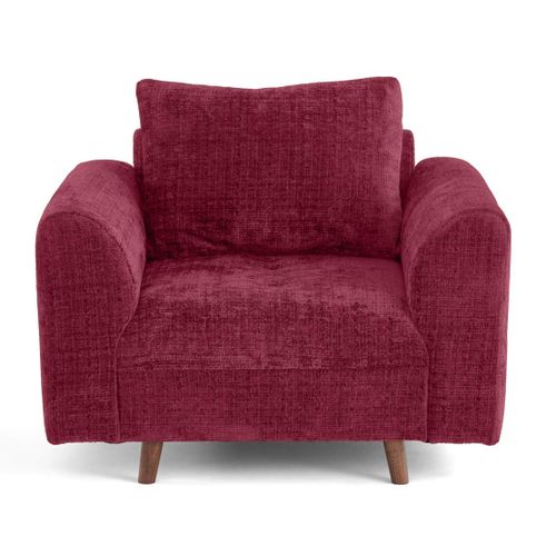 Rune - Fauteuil En Velours Texturé Prune
