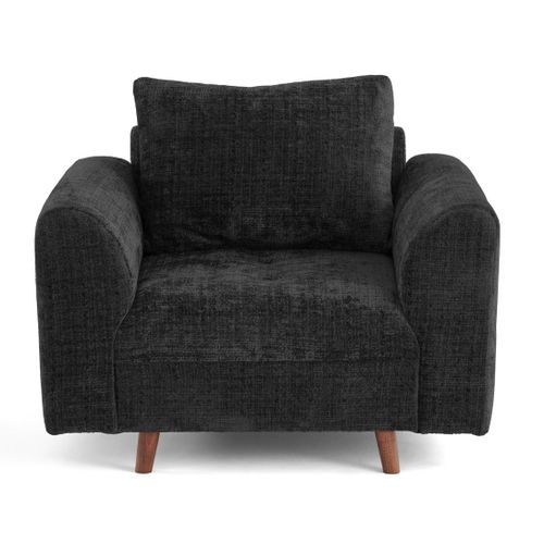 Rune - Fauteuil En Velours Texturé Vert Olive