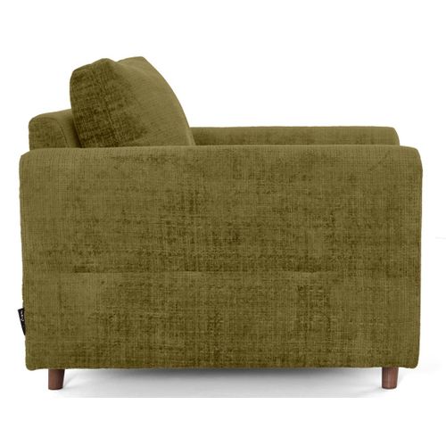 Rune - Fauteuil En Velours Texturé Vert Olive