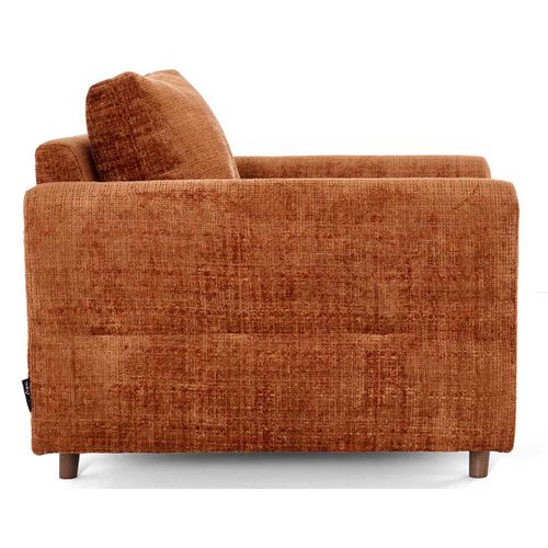 Rune - Fauteuil En Velours Texturé Rouille