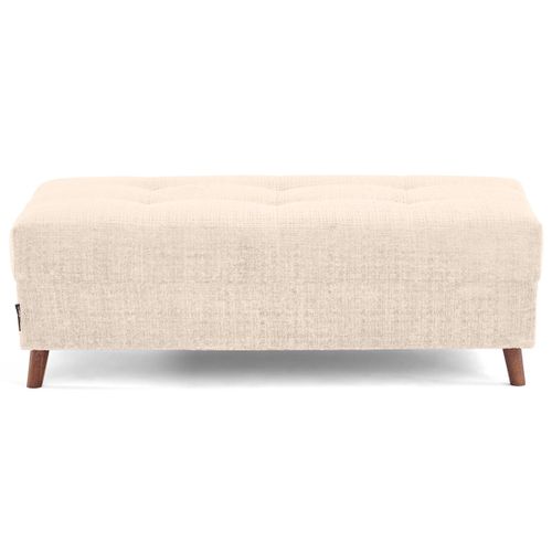 Rune - Pouf En Velours Texturé Beige