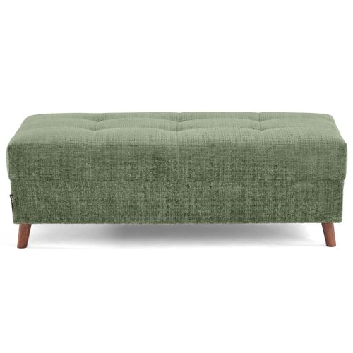 Rune - Pouf En Velours Texturé Vert Sauge