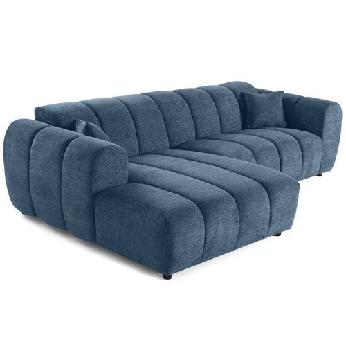 Curtis - Canapé D'angle Gauche 4 Places En Tissu Texturé