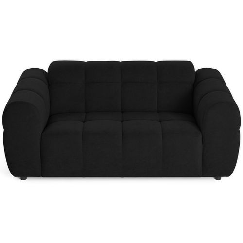 Ray - Canapé Droit 2 Places En Tissu Texturé Noir