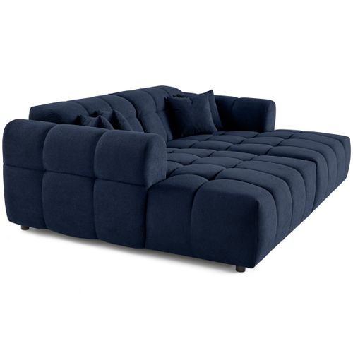 Ray - Canapé Droit 4 Places Avec Double Méridienne - Assise Profonde - En Tissu Texturé