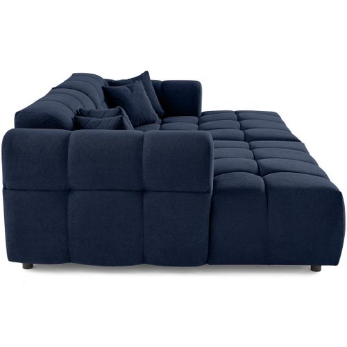 Ray - Canapé Droit 4 Places Avec Double Méridienne - Assise Profonde - En Tissu Texturé