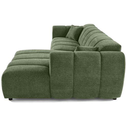 Curtis - Canapé D'angle Droit 4 Places En Tissu Texturé