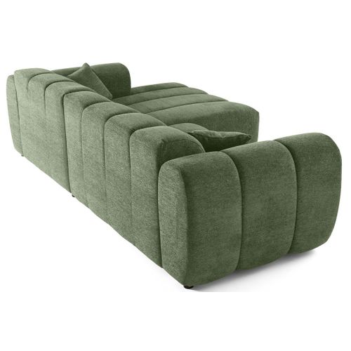 Curtis - Canapé D'angle Droit 4 Places En Tissu Texturé