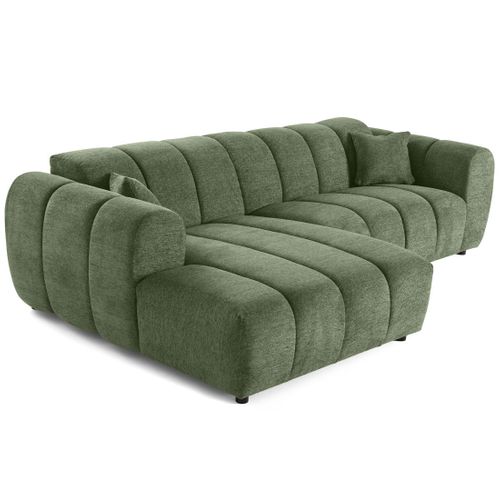Curtis - Canapé D'angle Gauche 4 Places En Tissu Texturé
