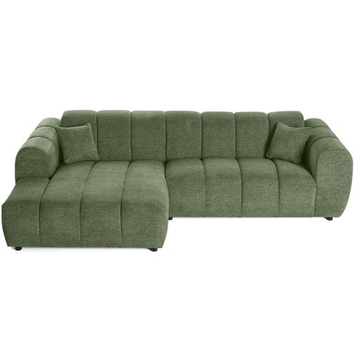 Curtis - Canapé D'angle Gauche 4 Places En Tissu Texturé