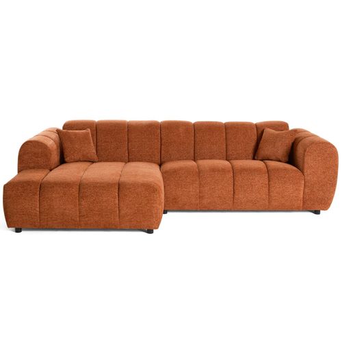 Curtis - Canapé D'angle Gauche 4 Places En Tissu Texturé