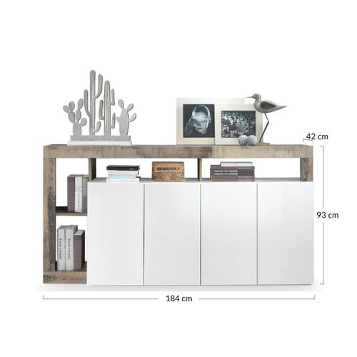 Lou - Buffet Bas - 4 Portes - 184 Cm
