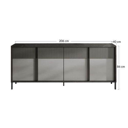 Jules - Buffet Bas - 4 Portes - 206 Cm