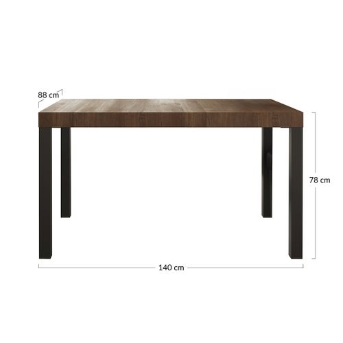 Jules - Table à Manger - 6 Personnes Gris / Bois