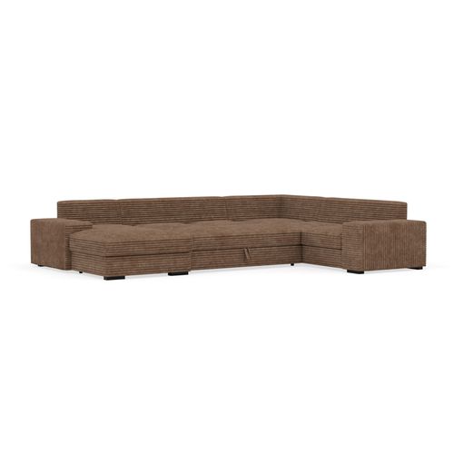 Canapé Panoramique Convertible 7 Places Lorie En  Taupe