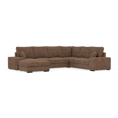 Canapé Panoramique Convertible 7 Places Lorie En  Taupe