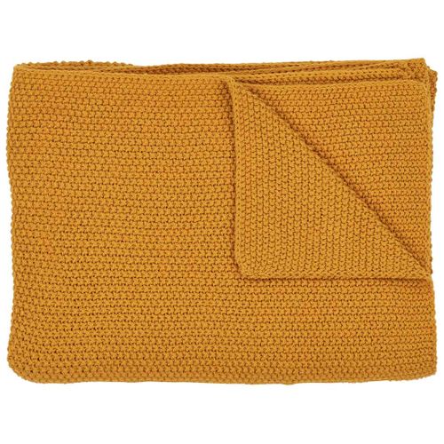 Adrano - Plaid - 130x170 Cm - En Coton Recyclé Jaune