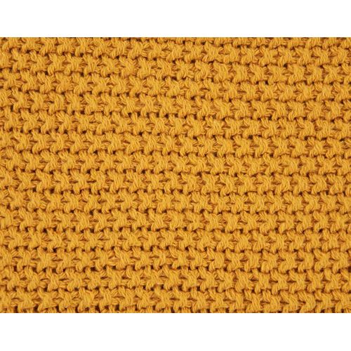 Adrano - Plaid - 130x170 Cm - En Coton Recyclé Jaune