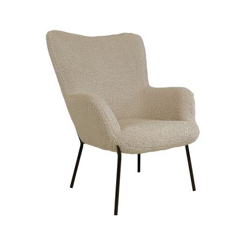 Emilio - Fauteuil - En Tissu Bouclette Beige