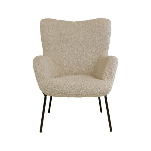 Emilio - Fauteuil - En Tissu Bouclette Beige