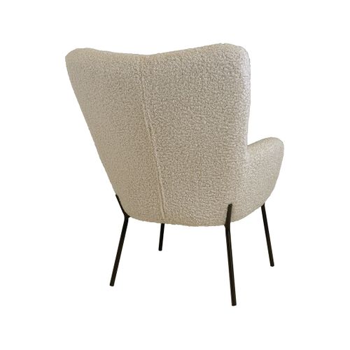Emilio - Fauteuil - En Tissu Bouclette Beige