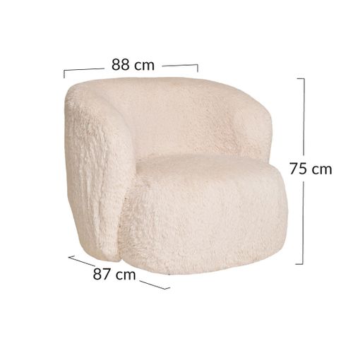 Maeto - Fauteuil - En Fausse Fourrure