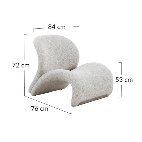 Mattia - Fauteuil - En Tissu Sable