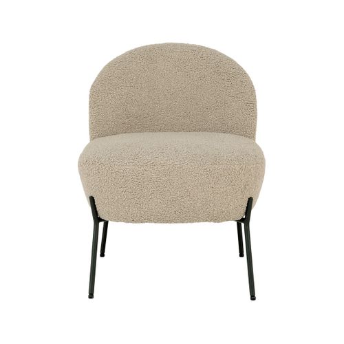 Renato - Fauteuil Avec Pieds En Acier - En Tissu Bouclette