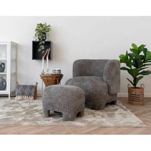 Olbia - Pouf - En Tissu Texturé