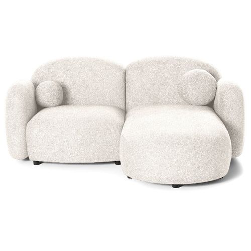 Velris - Canapé D'angle Droit 3 Places En Tissu Moucheté