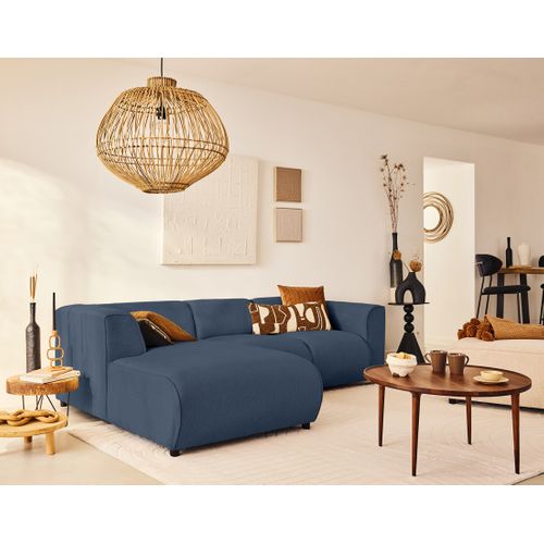 Suaro - Canapé Modulable D'angle Gauche 4 Places En Tissu Texturé