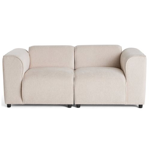 Suaro - Canapé Modulable 2 Places En Tissu Texturé Beige