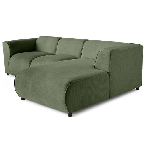 Suaro - Canapé Modulable D'angle Droit 4 Places En Tissu Texturé