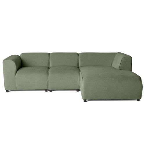 Suaro - Canapé Modulable D'angle Droit 4 Places En Tissu Texturé